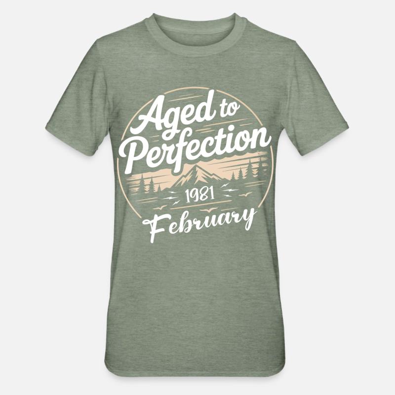 Février 1981 - T-shirt polycoton Unisexe - vert kaki chiné