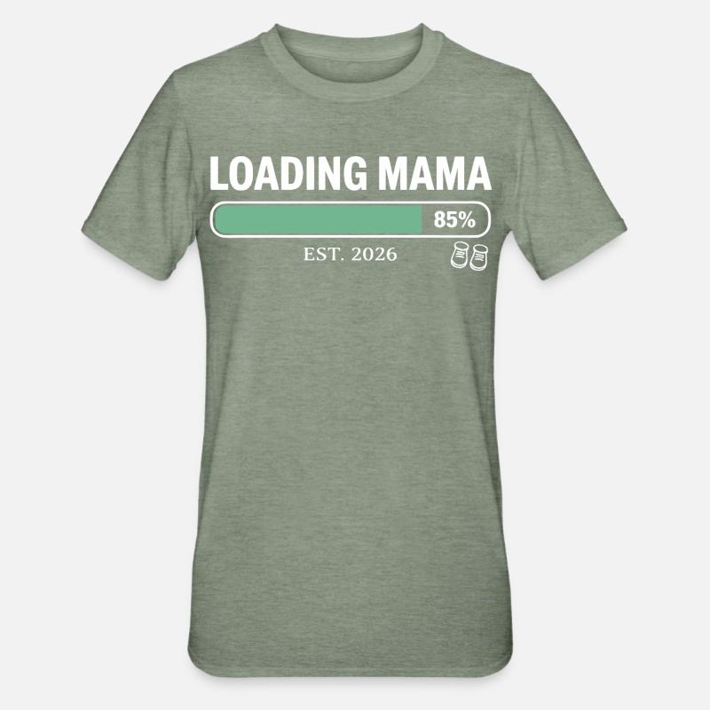 Loading Mom 2026 Pregnancy - Unisex Polycotton T-Shirt - heather military green