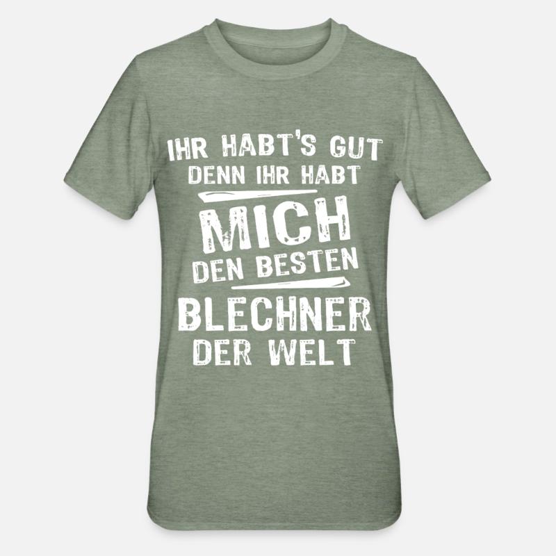 Blechner - T-shirt polycoton Unisexe - vert kaki chiné