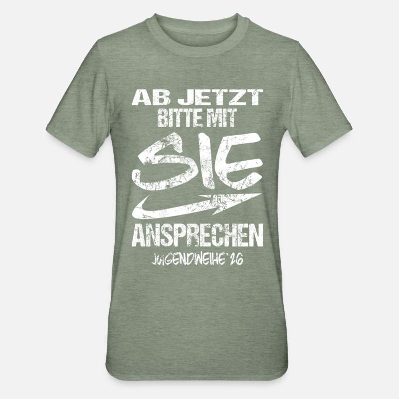 Jugendweihe - Jugendweihe 2026 - T-shirt polycoton Unisexe - vert kaki chiné