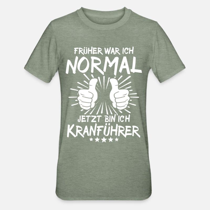 Crane operator - Unisex Polycotton T-Shirt - heather military green