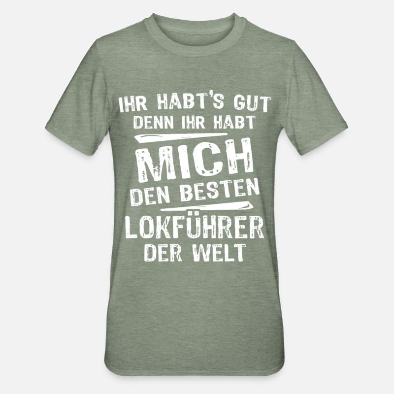 Engine driver - Unisex Polycotton T-Shirt - heather military green