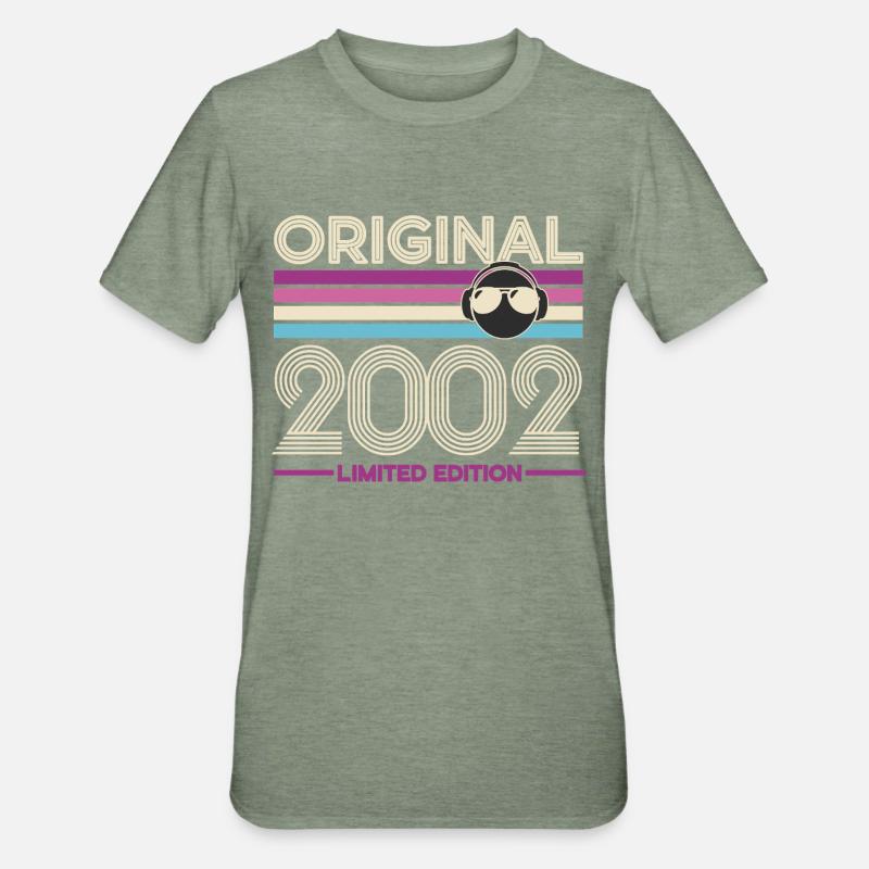 2002 Retro Édition Limitée - T-shirt polycoton Unisexe - vert kaki chiné