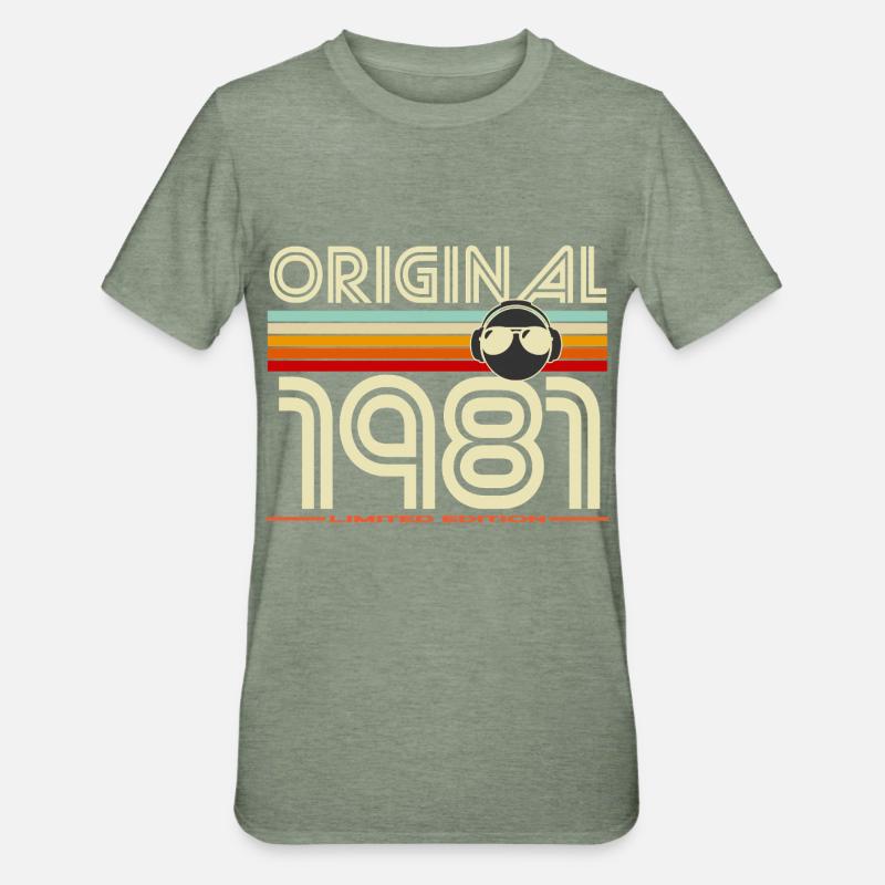 Original 1981 Edition Retro - T-shirt polycoton Unisexe - vert kaki chiné