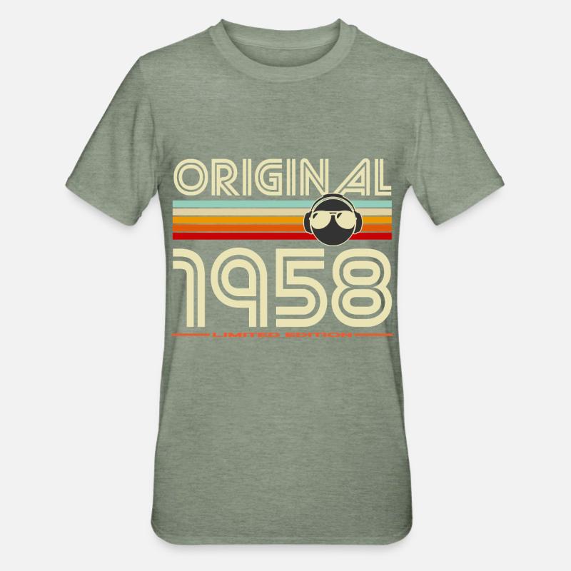 Original 1958 édition rétro - T-shirt polycoton Unisexe - vert kaki chiné