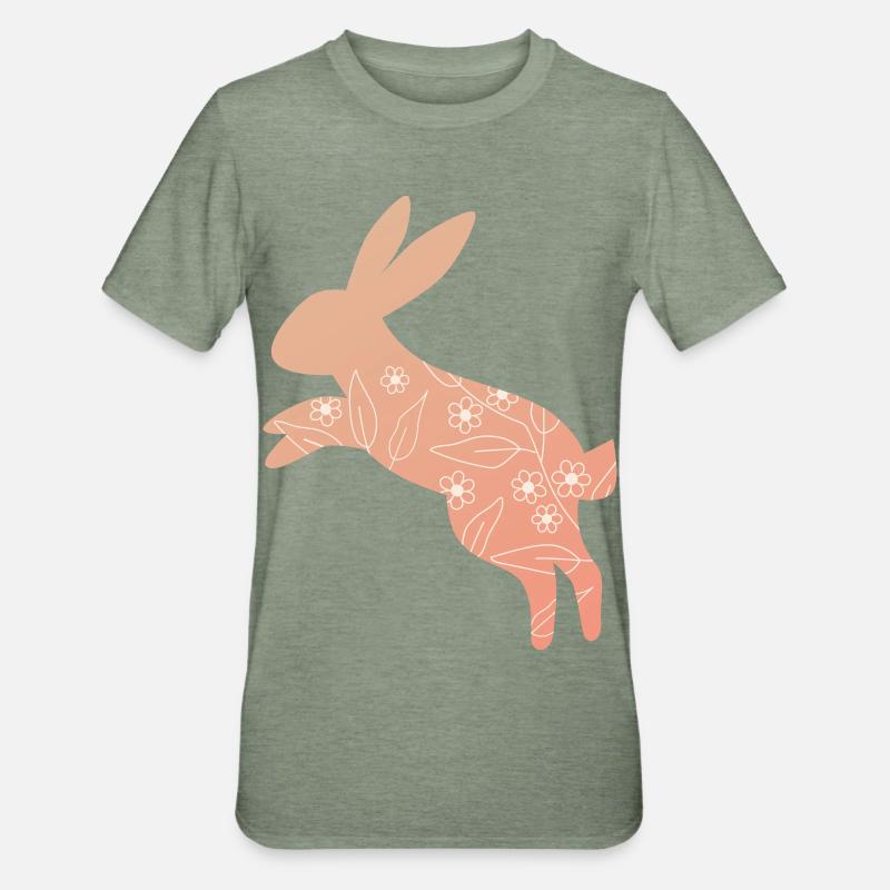 Easter Bunny Easter - Unisex Polycotton T-Shirt - heather military green