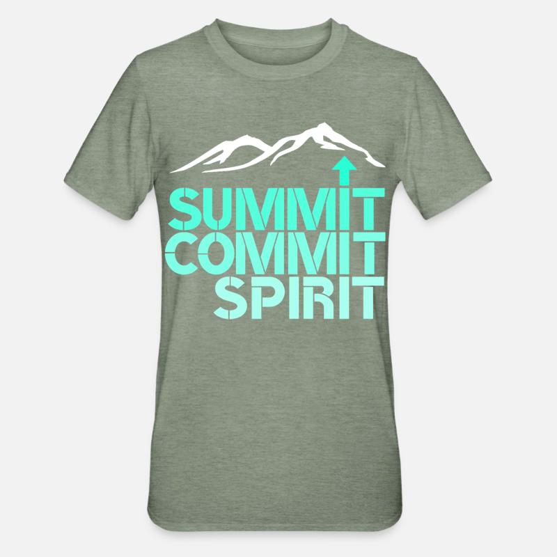 Sommet Spirit Commitment - T-shirt polycoton Unisexe - vert kaki chiné