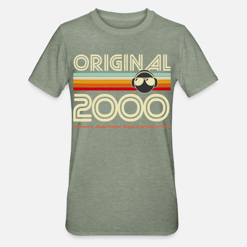 Originale Retro-Edition von 2000 - Unisex Polycotton T-Shirt - Militärgrün meliert