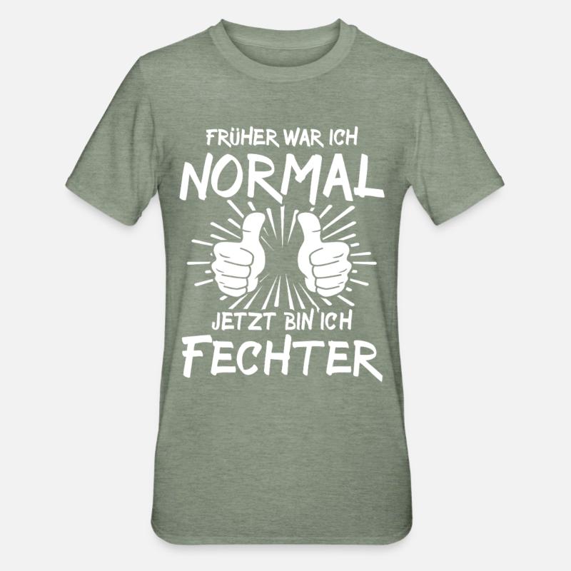 Fechter - Unisex Polycotton T-Shirt - Militärgrün meliert