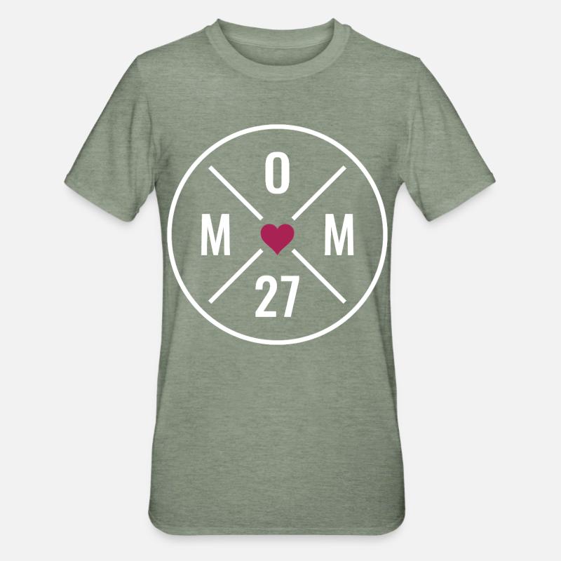 Maman 2027 Heart - T-shirt polycoton Unisexe - vert kaki chiné
