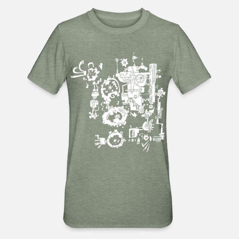 rusty machine - Unisex Polycotton T-Shirt - heather military green