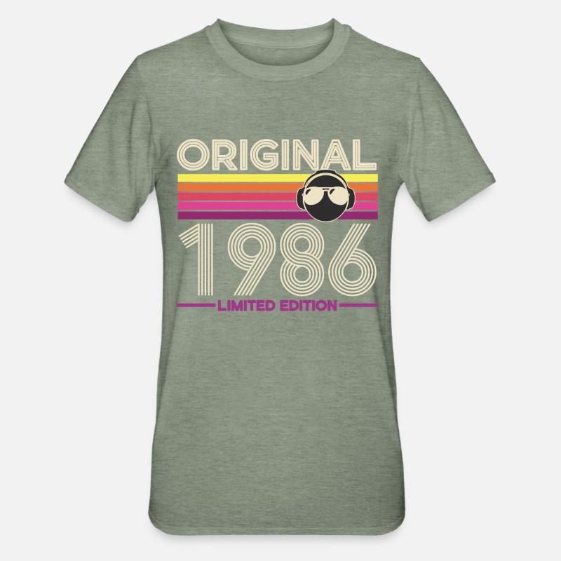 Original 1986 Edition Limitee - T-shirt polycoton Unisexe - vert kaki chiné
