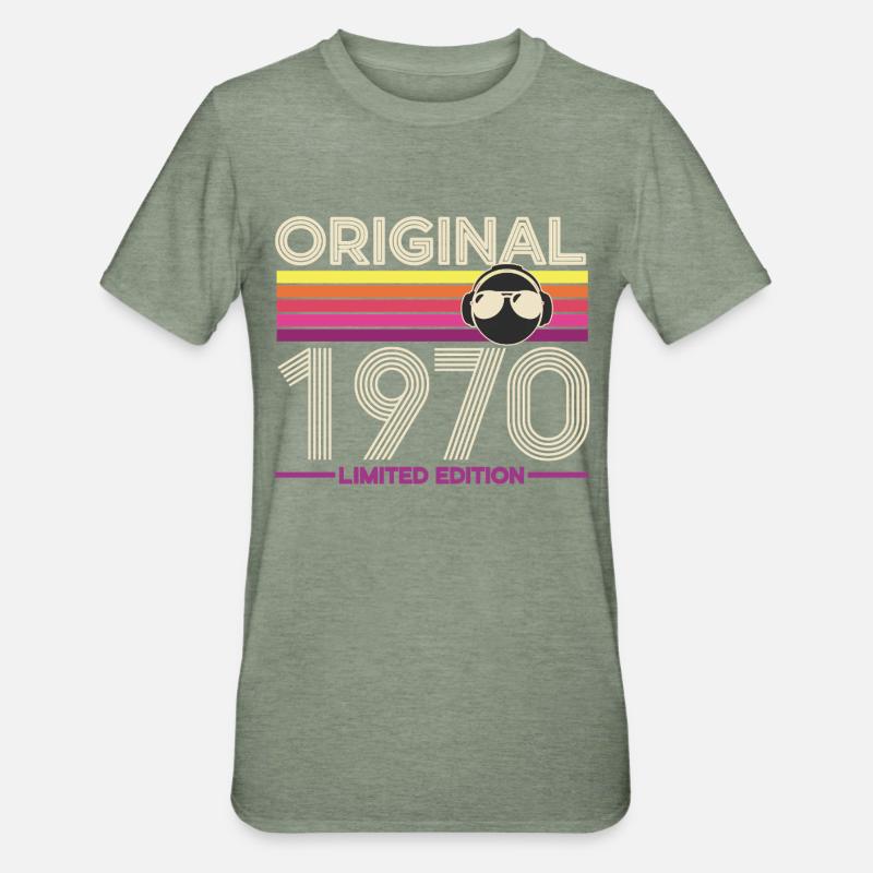 Original 1970 Édition Retro - T-shirt polycoton Unisexe - vert kaki chiné