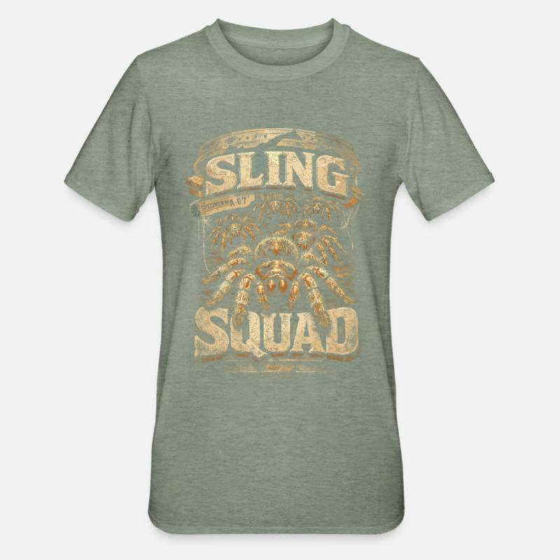 Escouade de Sling Tarentula - T-shirt polycoton Unisexe - vert kaki chiné