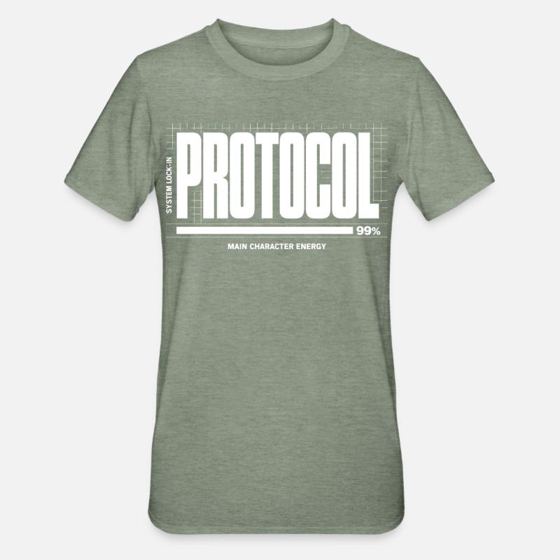 Projet System Down Imparfait - T-shirt polycoton Unisexe - vert kaki chiné
