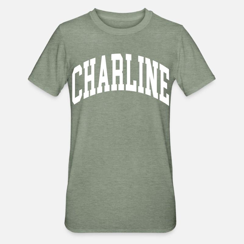 Charline - T-shirt polycoton Unisexe - vert kaki chiné