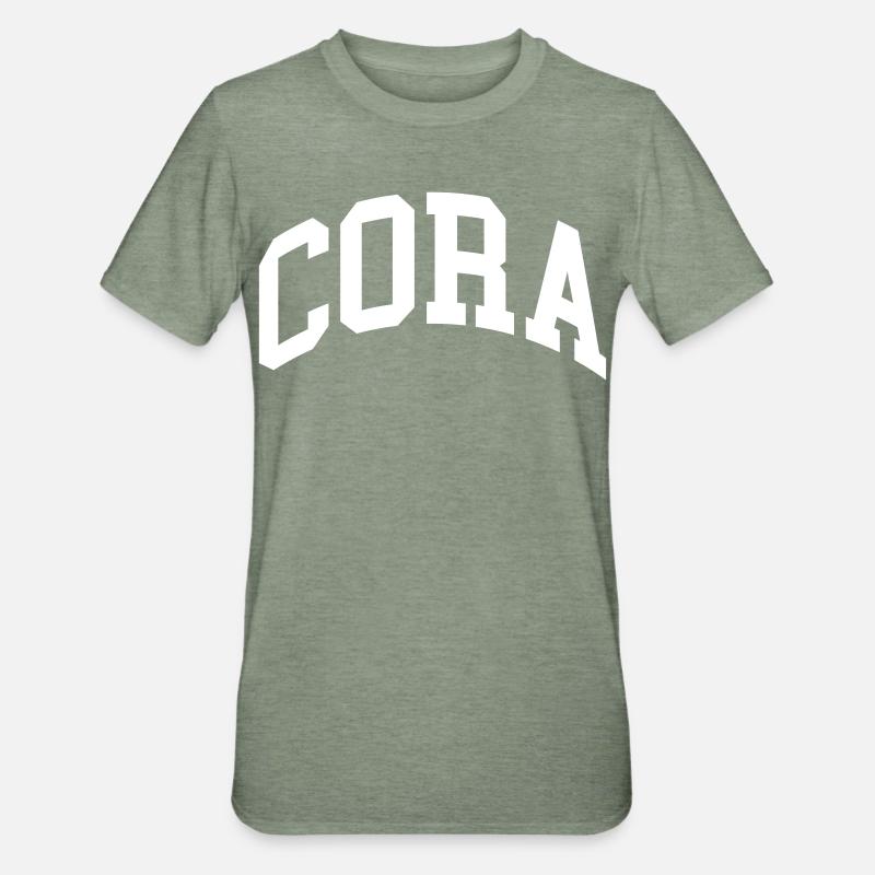 Cora - T-shirt polycoton Unisexe - vert kaki chiné