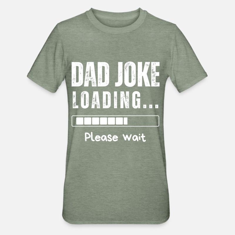 Papa-Witz - Unisex Polycotton T-Shirt - Militärgrün meliert