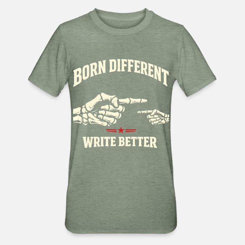 Born Different - Unisex Polycotton T-Shirt - heather military green