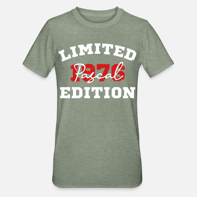 Edition Limitee Pascal 1976 - T-shirt polycoton Unisexe - vert kaki chiné