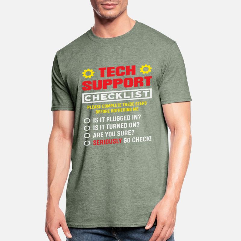 Liste de contrôle du support technique Plugin Admin IT T-shirt polycoton Unisexe