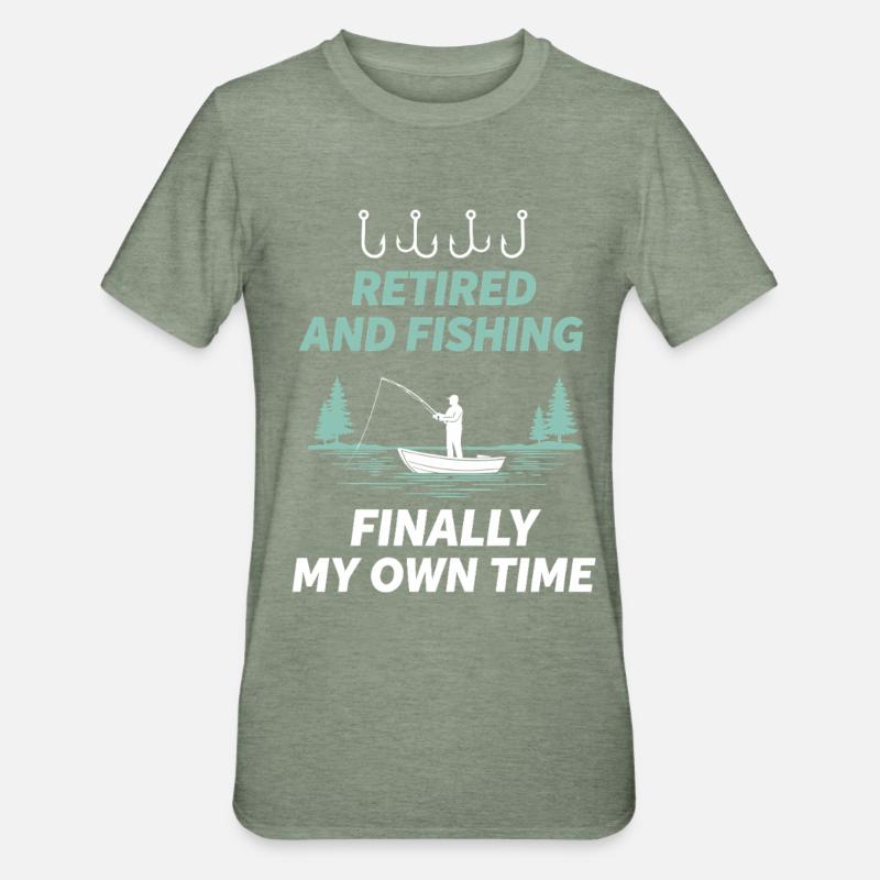 Pensionés Pêche Pêche - T-shirt polycoton Unisexe - vert kaki chiné