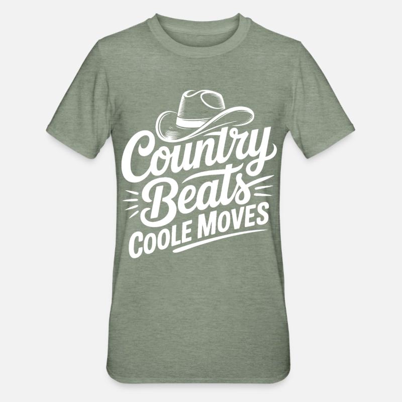 Le pays bouge cool - T-shirt polycoton Unisexe - vert kaki chiné