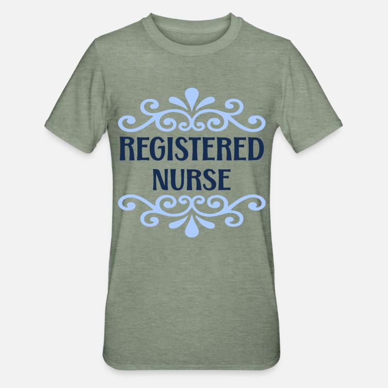 examinierte Krankenschwester - Unisex Polycotton T-Shirt - Militärgrün meliert