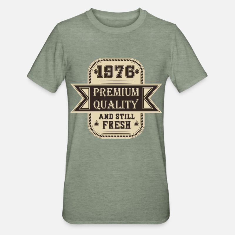 Millésime 1976 - T-shirt polycoton Unisexe - vert kaki chiné