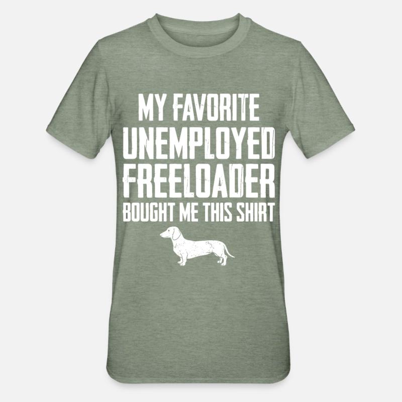 Dachshund Drickshund Profiteur - T-shirt polycoton Unisexe - vert kaki chiné