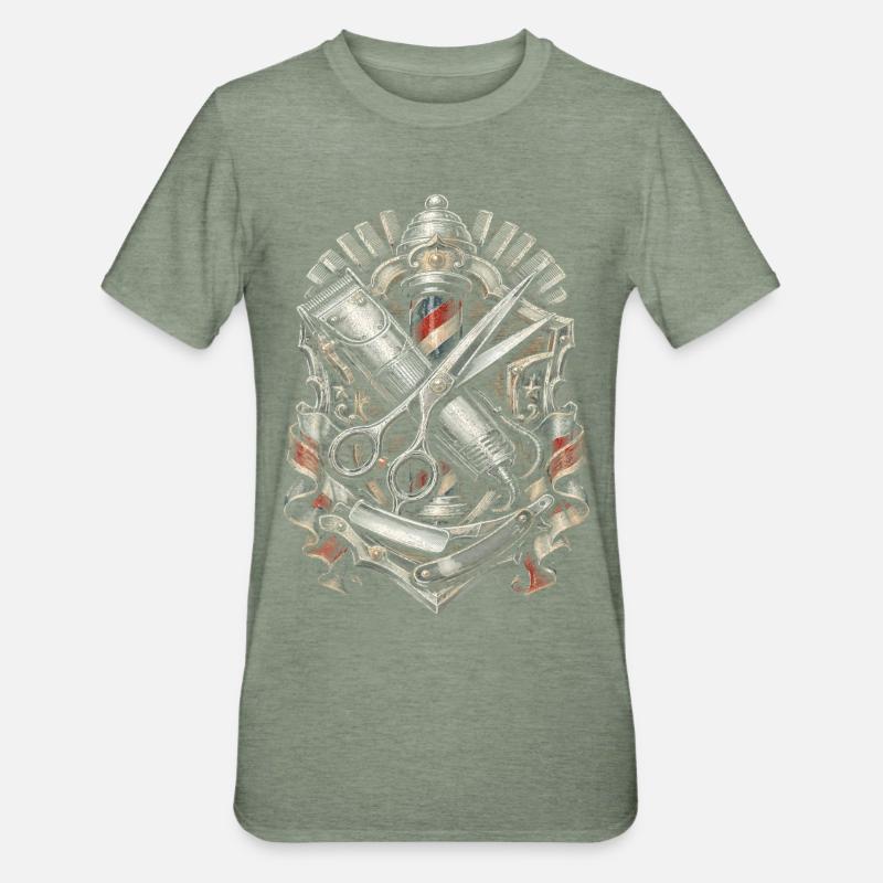 Barber Barbier - T-shirt polycoton Unisexe - vert kaki chiné