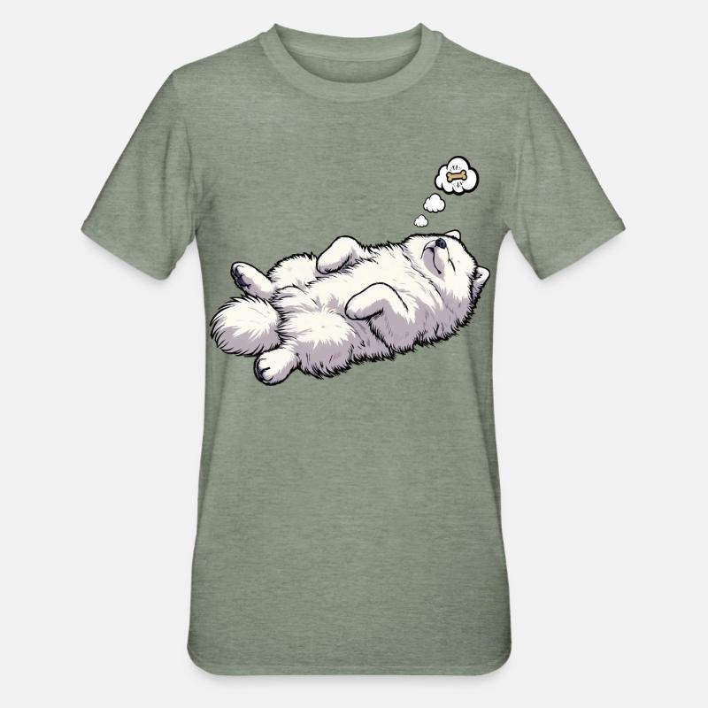 Samoyed Samoyed Owner Samoyed Lovers - Unisex Polycotton T-Shirt - heather military green