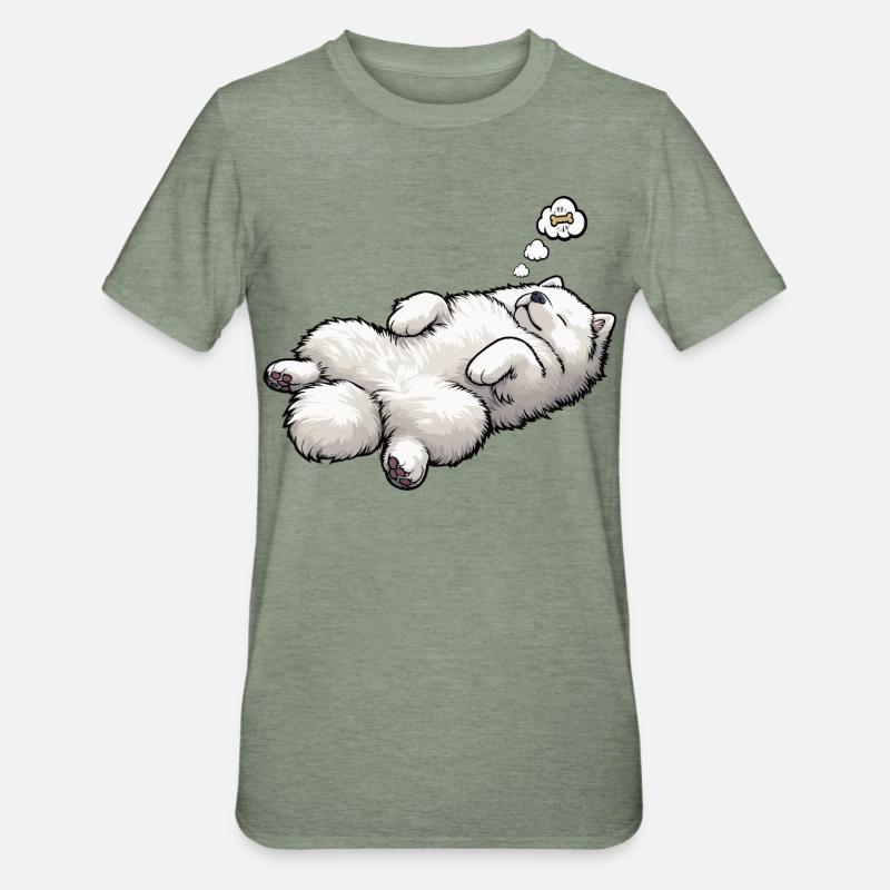 Samoyed Samoyed Owner Samoyed Lovers - Unisex Polycotton T-Shirt - heather military green