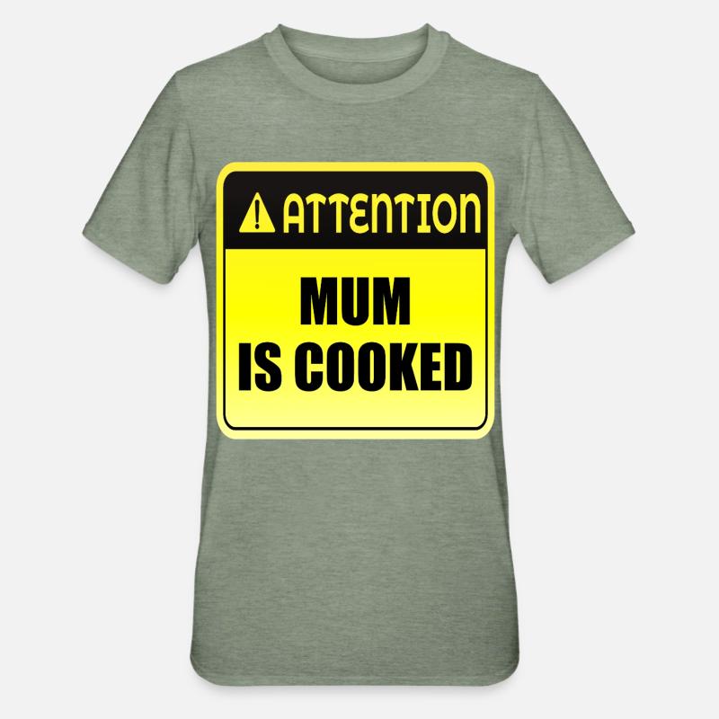 Humeur de maman - T-shirt polycoton Unisexe - vert kaki chiné