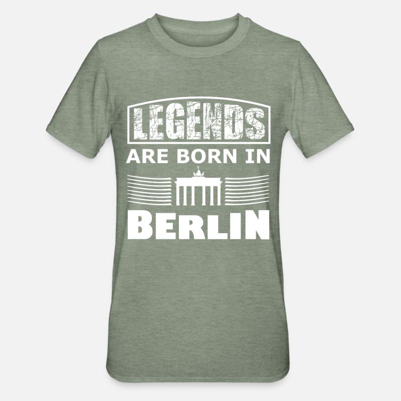 Légendes de Berlin - T-shirt polycoton Unisexe - vert kaki chiné