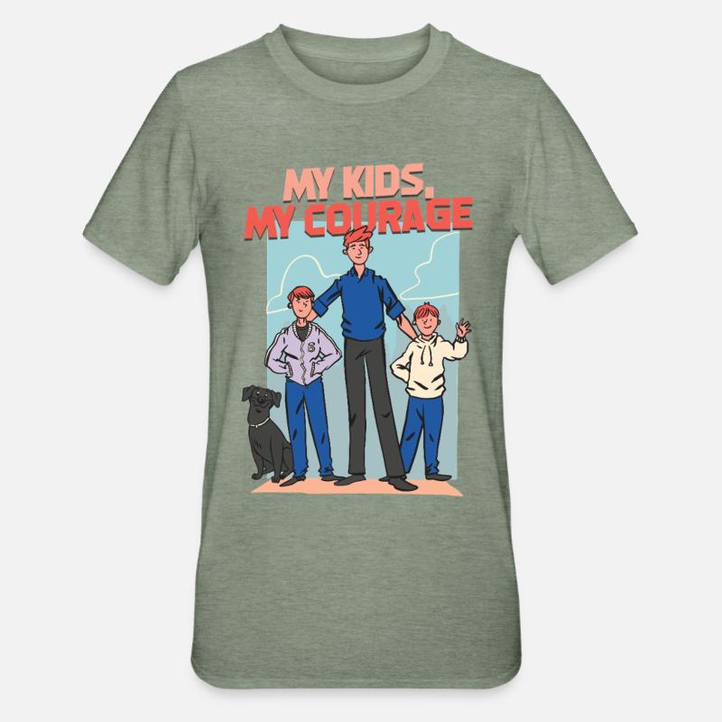 Single Dad Single Dad - Unisex Polycotton T-Shirt - heather military green