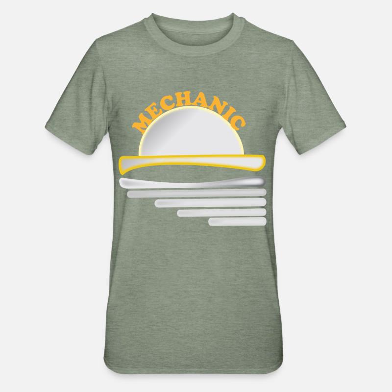 Graphisme mécanique - T-shirt polycoton Unisexe - vert kaki chiné