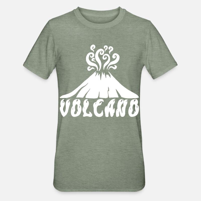 White Volcano - Unisex Polycotton T-Shirt - heather military green