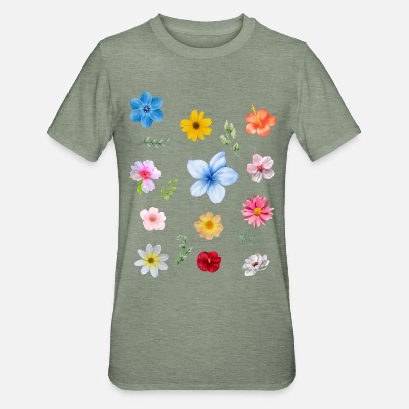 Le printemps arrive - T-shirt polycoton Unisexe - vert kaki chiné