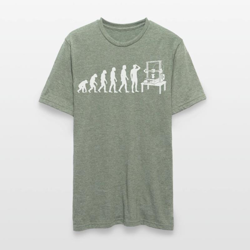 3D Printing Evolution – From Monkey to Maker Unisex Polycotton T-Shirt