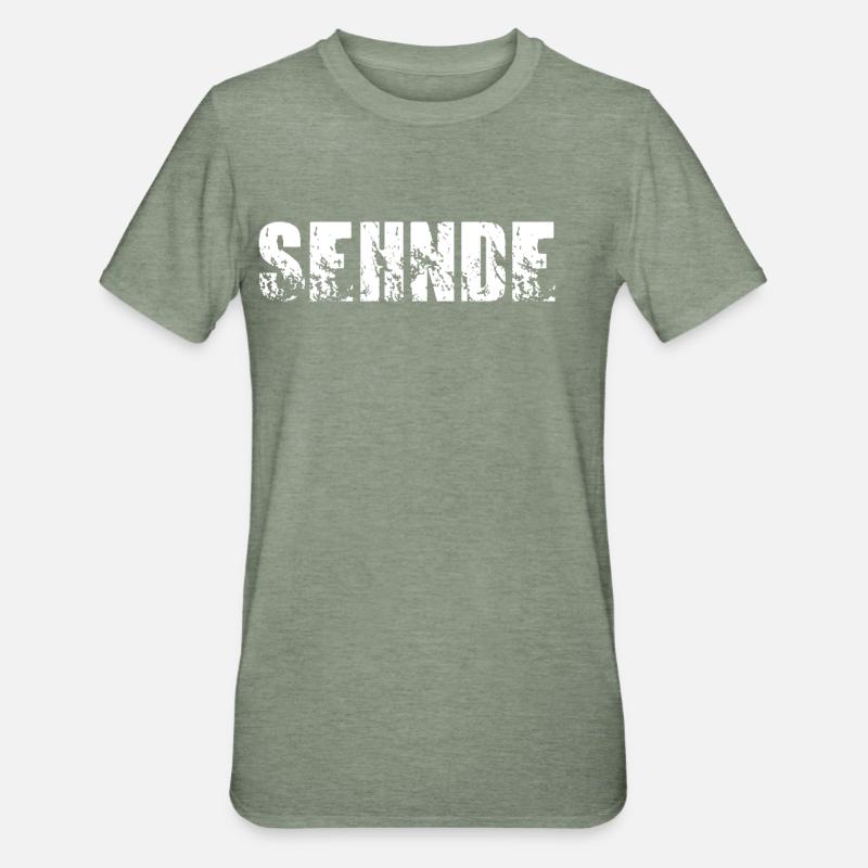 Sehnde - Unisex Polycotton T-Shirt - Militärgrün meliert