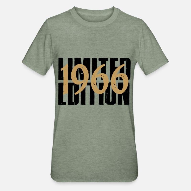 Millésime 1966 - T-shirt polycoton Unisexe - vert kaki chiné