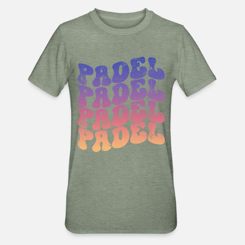 Pádel Retro - T-shirt polycoton Unisexe - vert kaki chiné