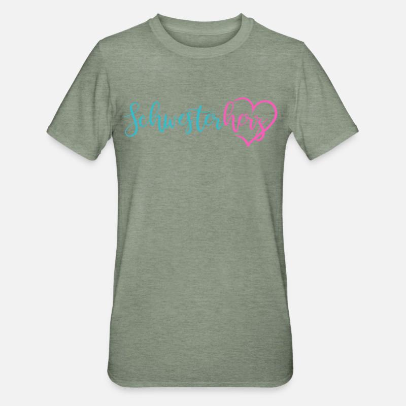 sœurette - T-shirt polycoton Unisexe - vert kaki chiné
