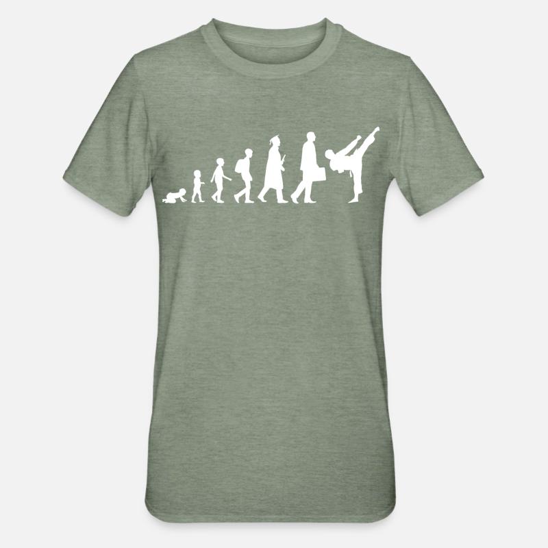 Kind zu Karateka Evolution - Unisex Polycotton T-Shirt - Militärgrün meliert