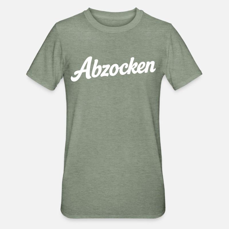 Arnaque – Déclaration trompeuse sur l’emballage et la réduction de la réduction - T-shirt polycoton Unisexe - vert kaki chiné