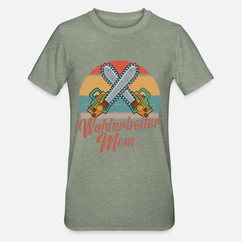 Mutter Mutti - Unisex Polycotton T-Shirt - Militärgrün meliert