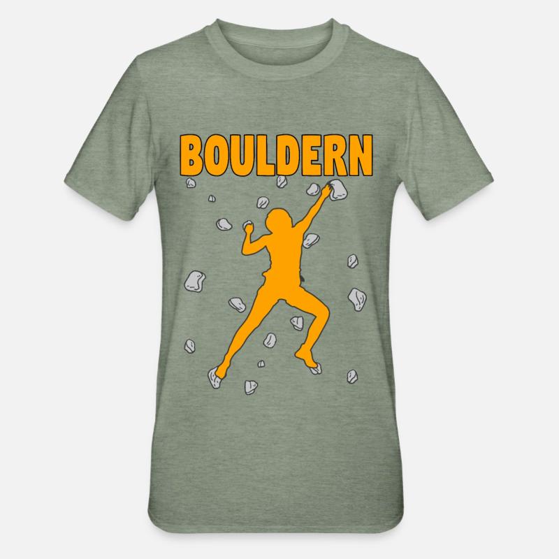 Bouldering Bouldering Climbing Boulderer Bouldering - Unisex Polycotton T-Shirt - heather military green
