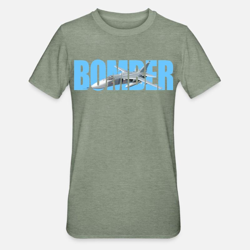 Bomber Su-24 - Unisex Polycotton T-Shirt - heather military green