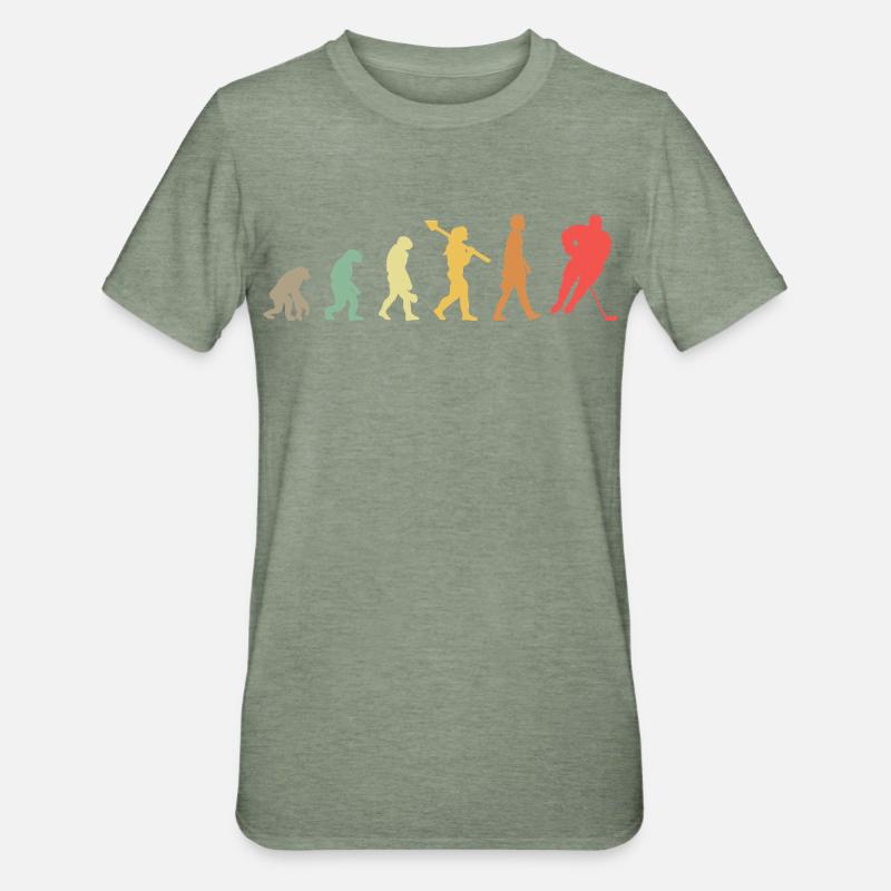 Evolution Hockey - T-shirt polycoton Unisexe - vert kaki chiné